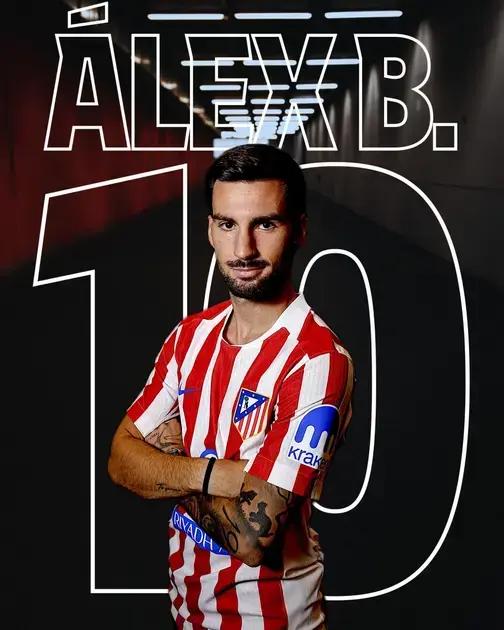 Baena assume a camisa 10 do Atlético de Madrid após contratação relâmpago