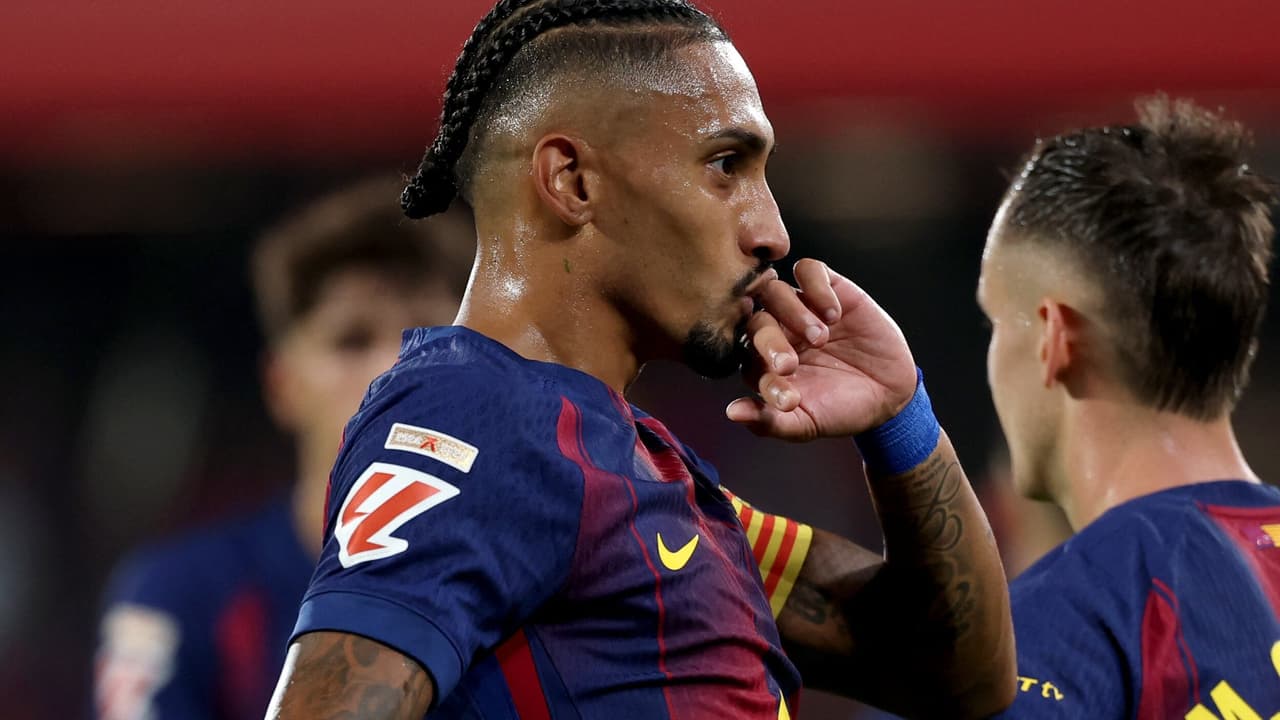 Raphinha brilha com dois gols e Barcelona aplica goleada sobre o Valencia pela La Liga - Imagem do artigo original