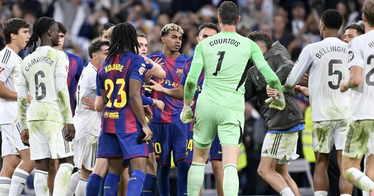 Vinicius Júnior provoca Lamine Yamal e amplia confusão após vitória do Real Madrid sobre o Barcelona - Imagem do artigo original