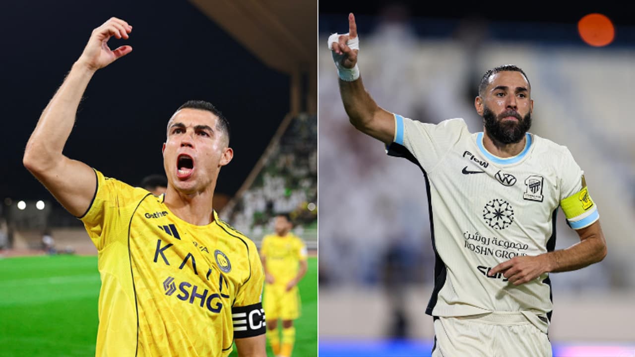 Cristiano Ronaldo e Karim Benzema terão confronto direto na Copa do Rei Saudita - Imagem do artigo original