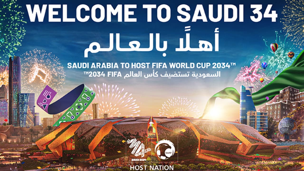 Arábia Saudita anuncia estádio a 350 metros de altura para a Copa do Mundo de 2034 - Imagem do artigo original