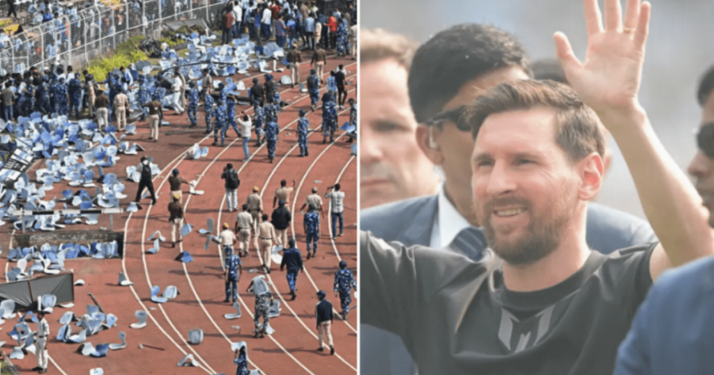 Volta olímpica de Messi em Calcutá termina em confusão após protesto de torcedores