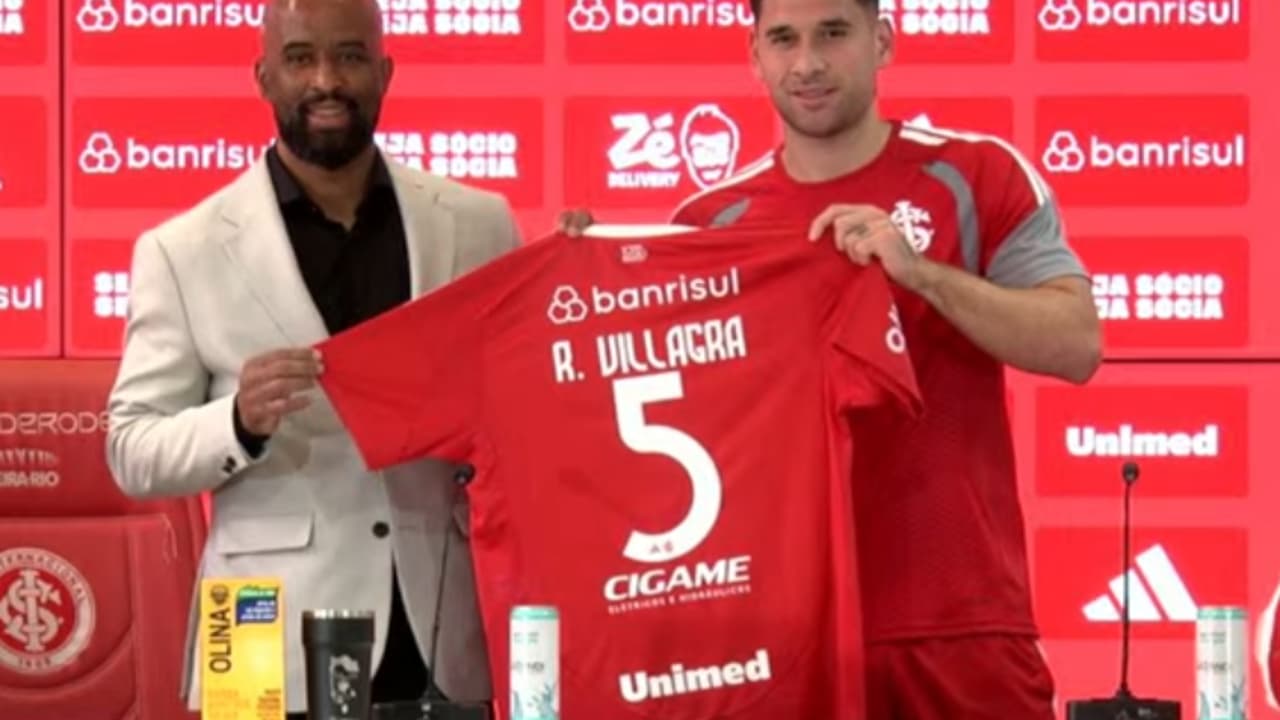 Villagra é apresentado e assume a camisa 5 do Internacional - Imagem do artigo original